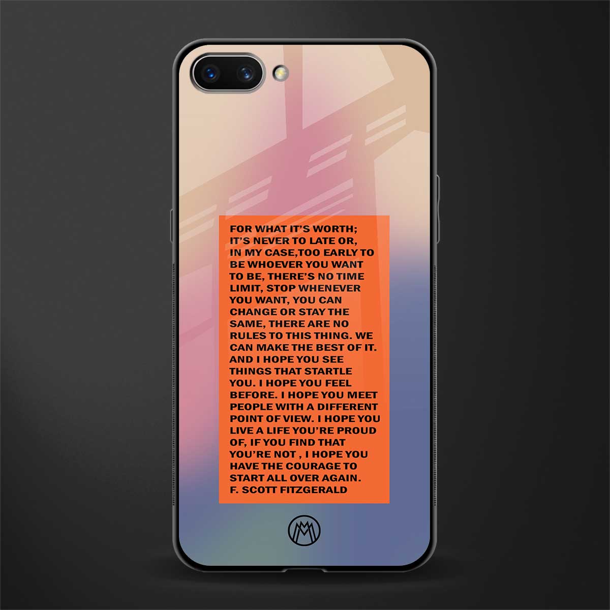 for what it's worth glass case for realme c1 image