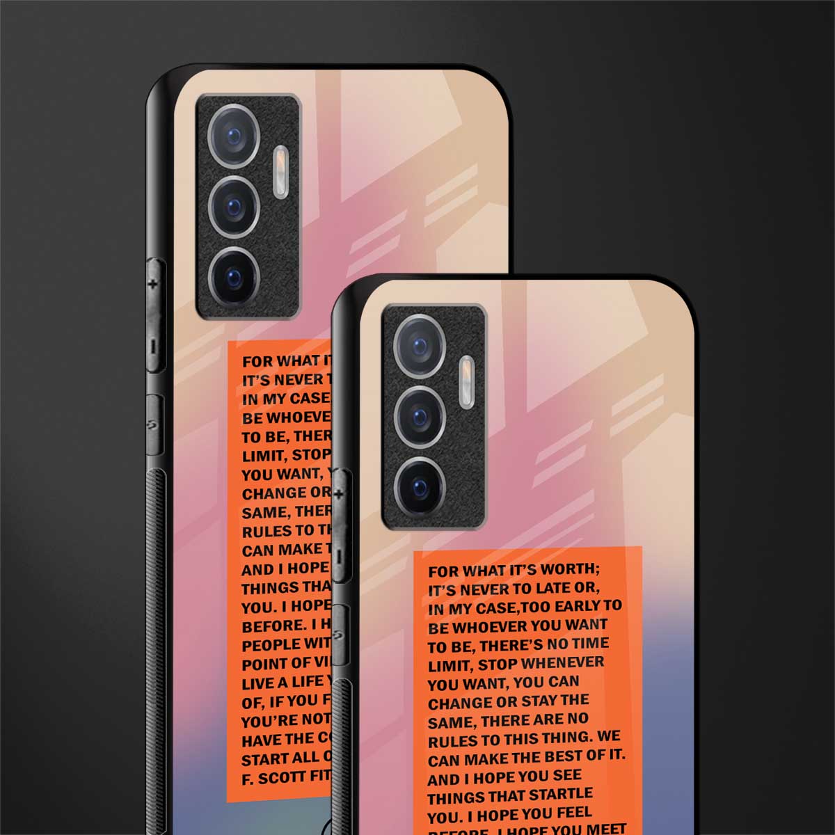 for what it's worth glass case for vivo v23e image-2