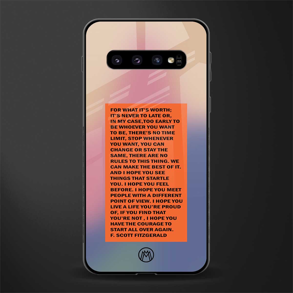 for what it's worth glass case for samsung galaxy s10 image