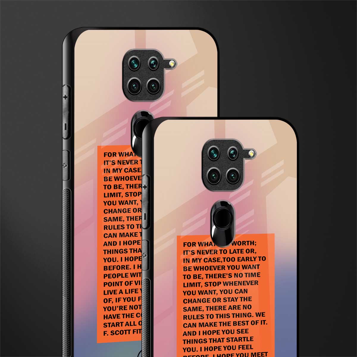 for what it's worth glass case for redmi note 9 image-2