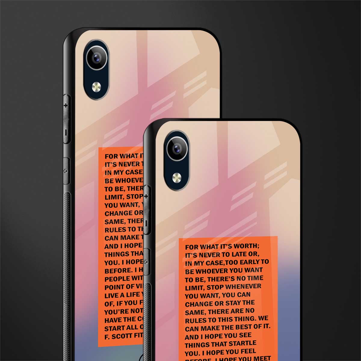 for what it's worth glass case for vivo y1s without fingerprint image-2