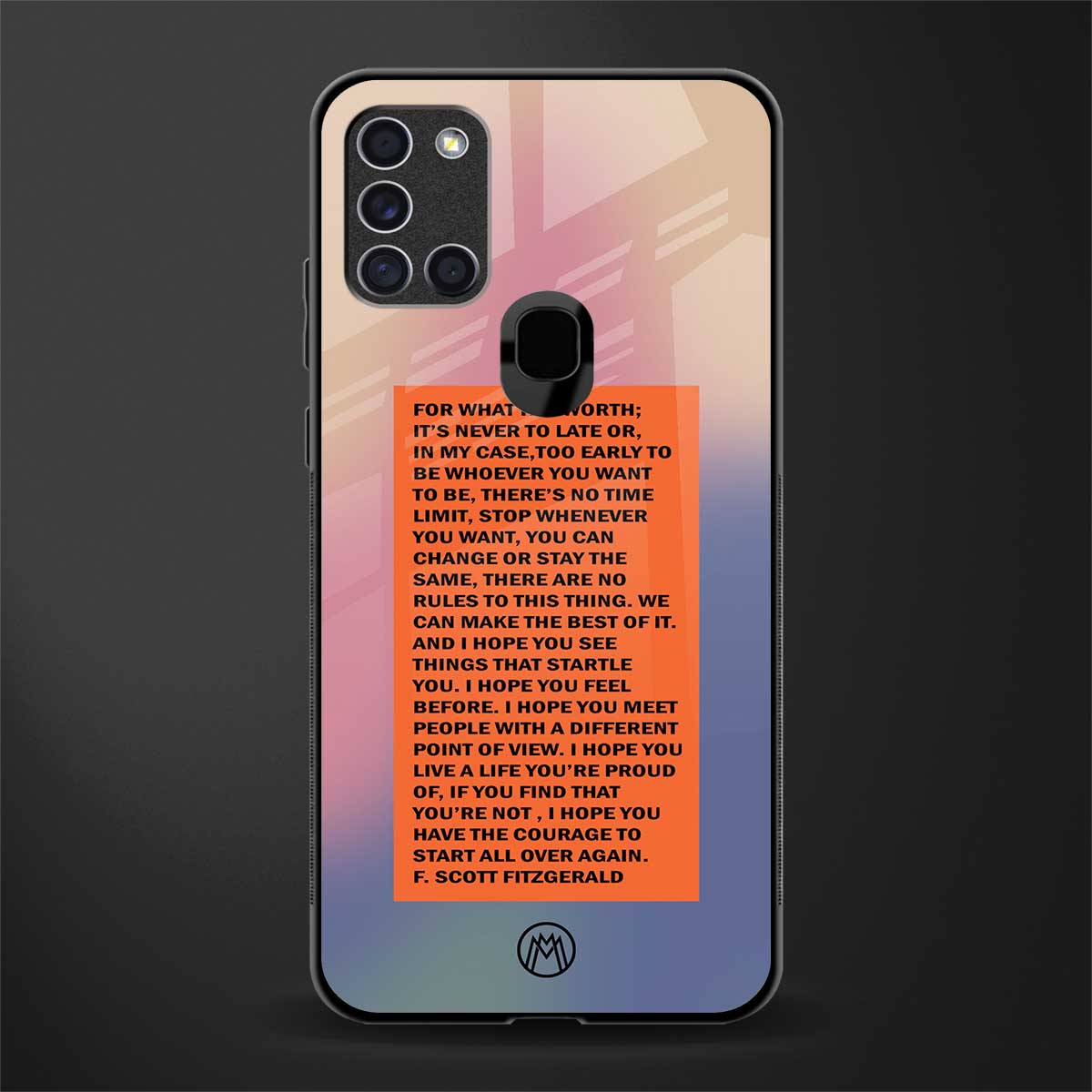 for what it's worth glass case for samsung galaxy a21s image