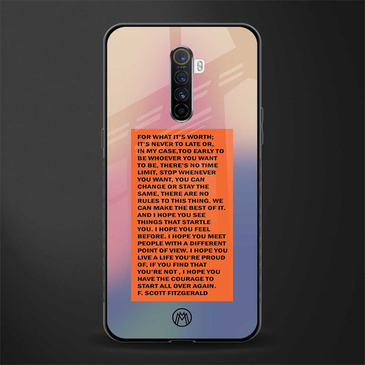 for what it's worth glass case for realme x2 pro image