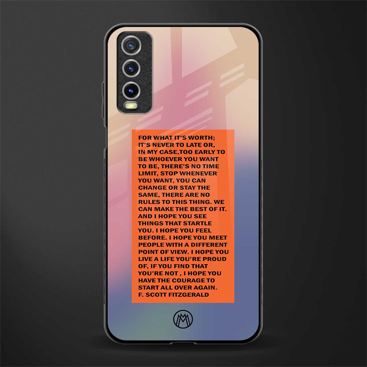 for what it's worth glass case for vivo y20 image