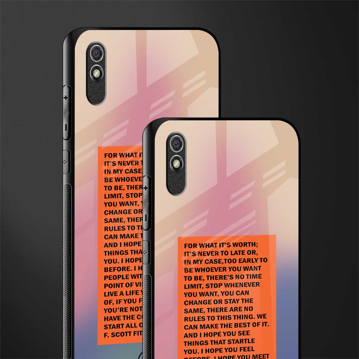 for what it's worth glass case for redmi 9a image-2