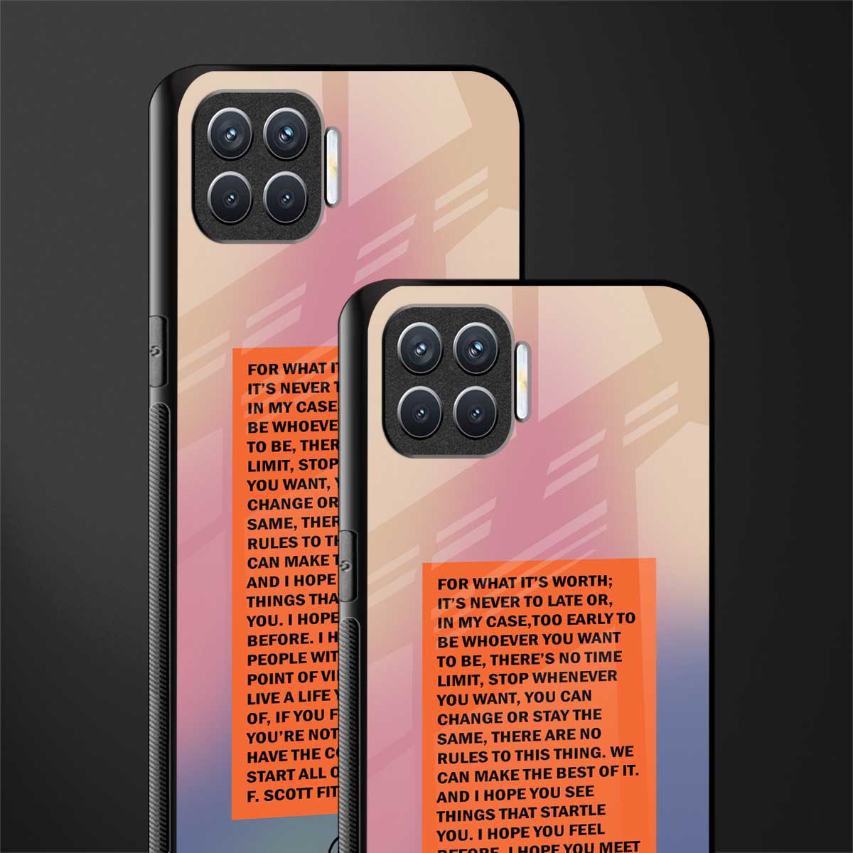 for what it's worth glass case for oppo f17 pro image-2