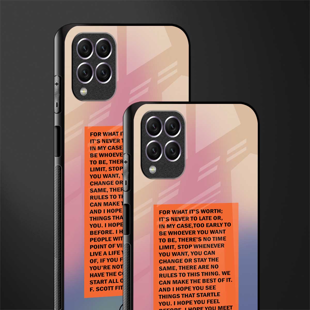 for what it's worth glass case for samsung galaxy f62 image-2