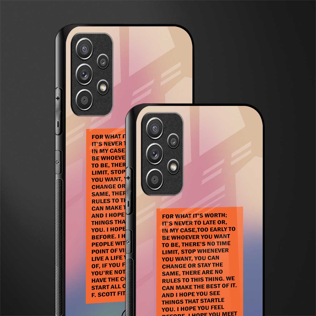 for what it's worth glass case for samsung galaxy a72 image-2