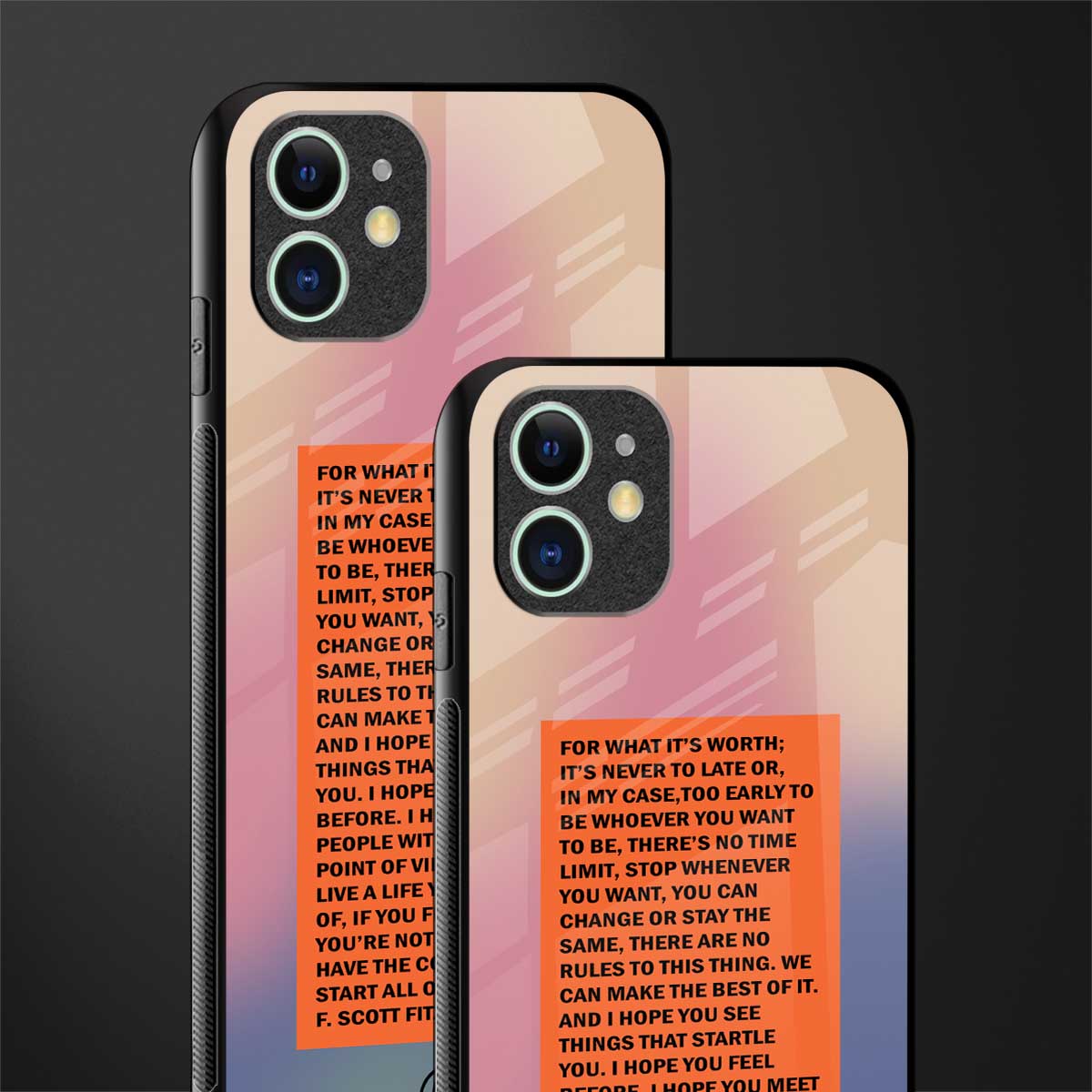 for what it's worth glass case for iphone 11 image-2