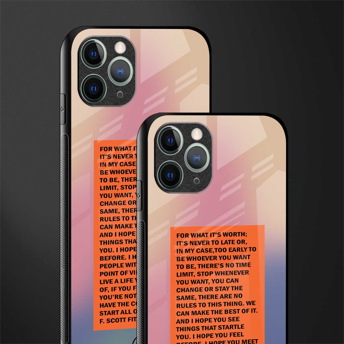 for what it's worth glass case for iphone 11 pro image-2