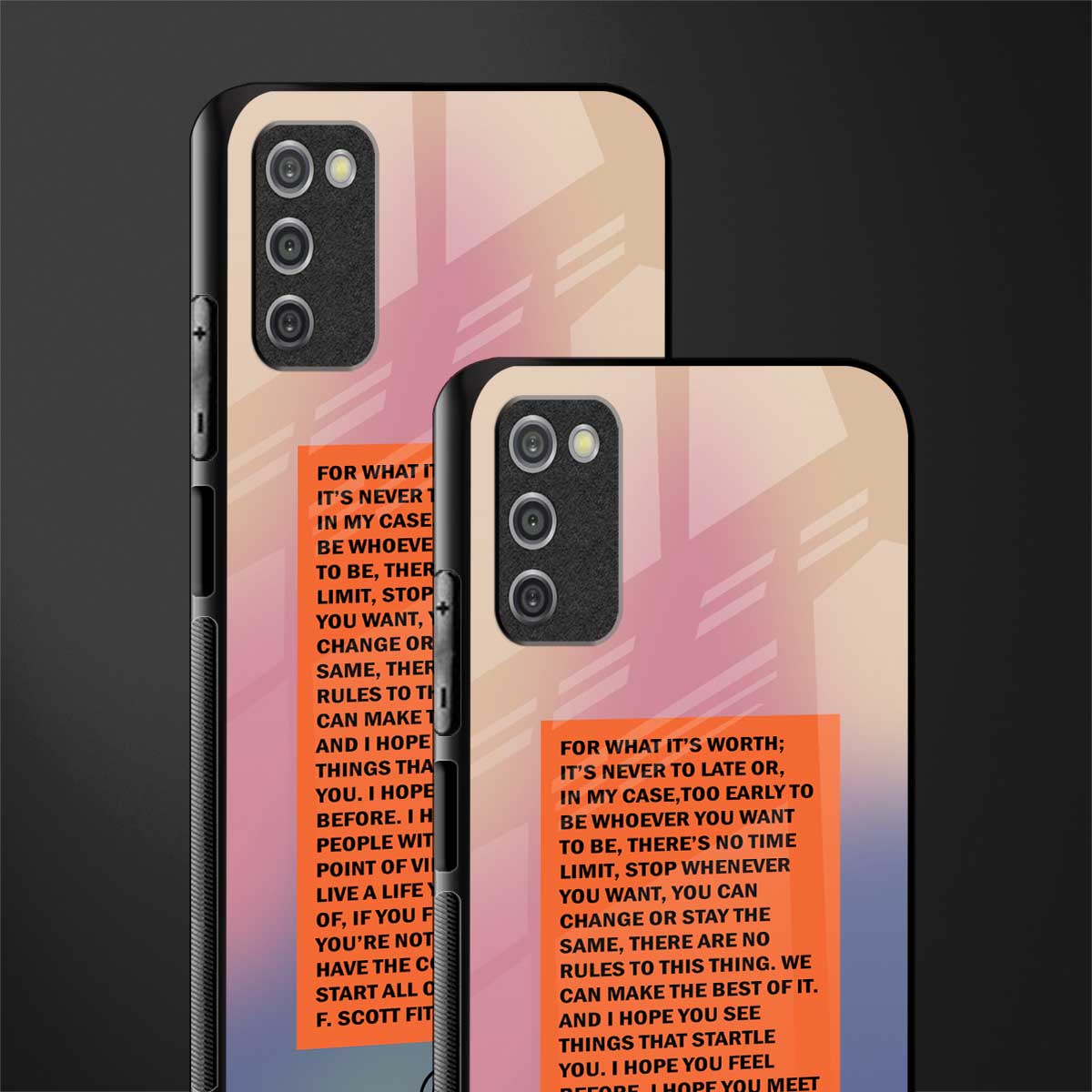 for what it's worth glass case for samsung galaxy a03s image-2