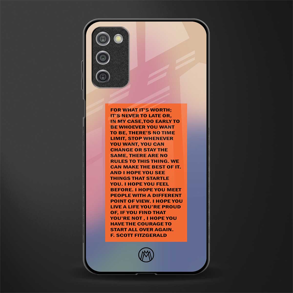 for what it's worth glass case for samsung galaxy a03s image