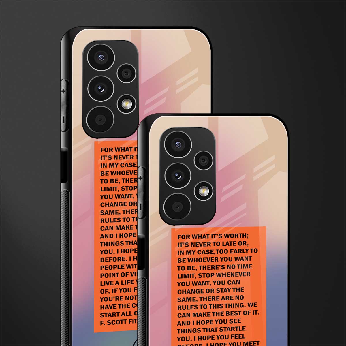 for what it's worth back phone cover | glass case for samsung galaxy a13 4g