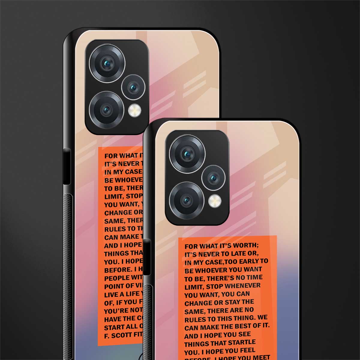 for what it's worth back phone cover | glass case for oneplus nord ce 2 lite 5g