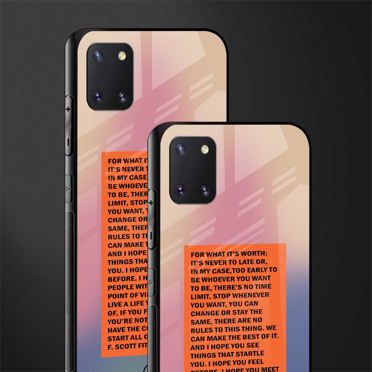 for what it's worth glass case for samsung a81 image-2