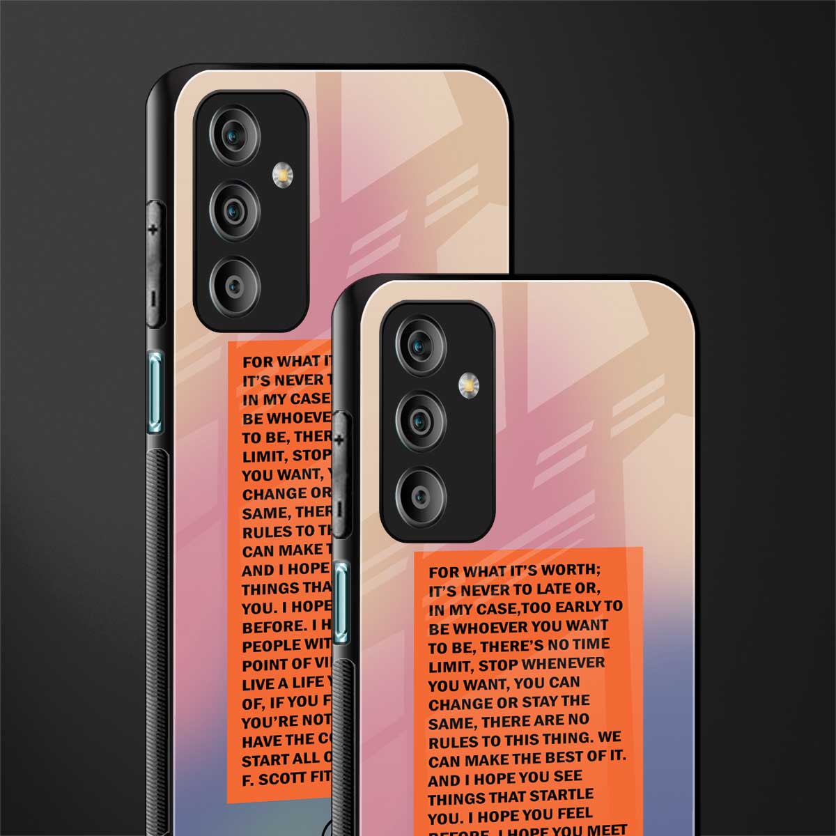 for what it's worth back phone cover | glass case for samsung galaxy f23 5g