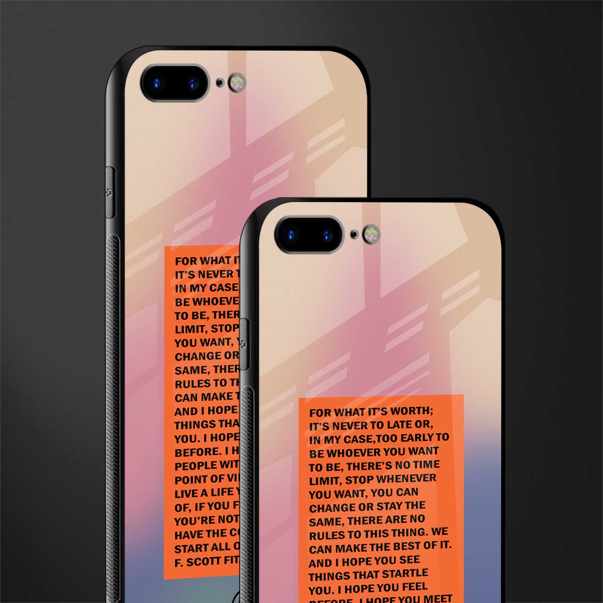 for what it's worth glass case for iphone 7 plus image-2