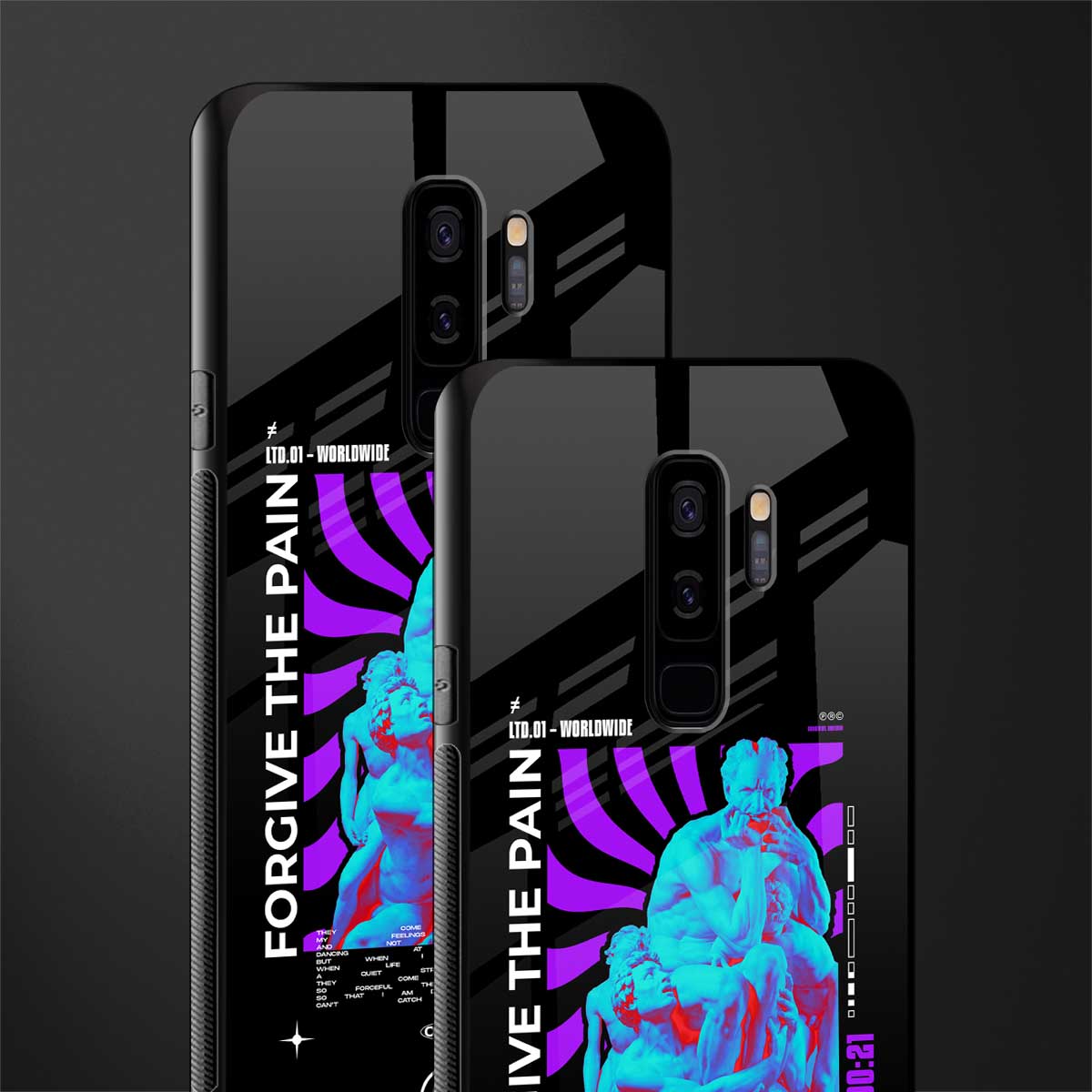 forgive the pain glass case for samsung galaxy s9 plus image-2