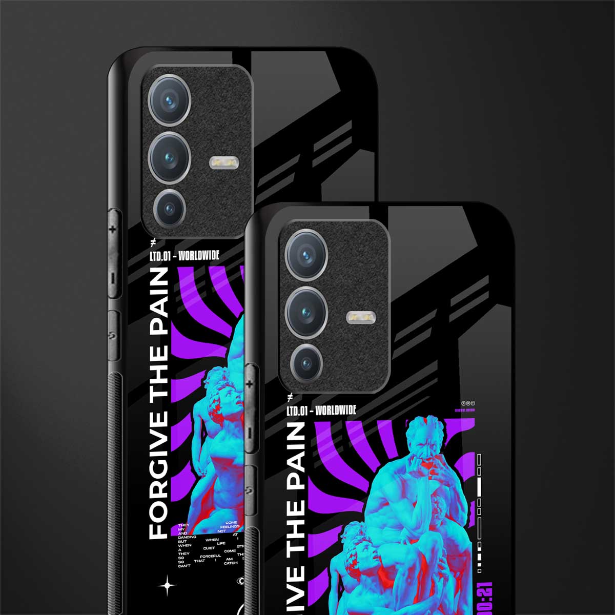 forgive the pain glass case for vivo v23 pro 5g image-2