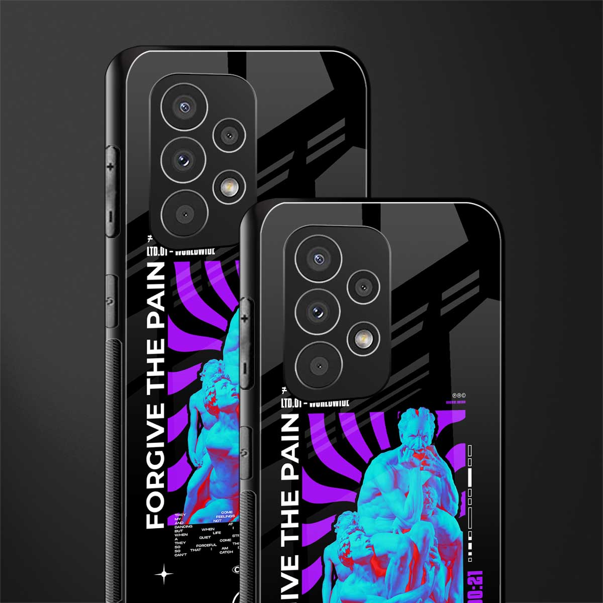 forgive the pain back phone cover | glass case for samsung galaxy a23