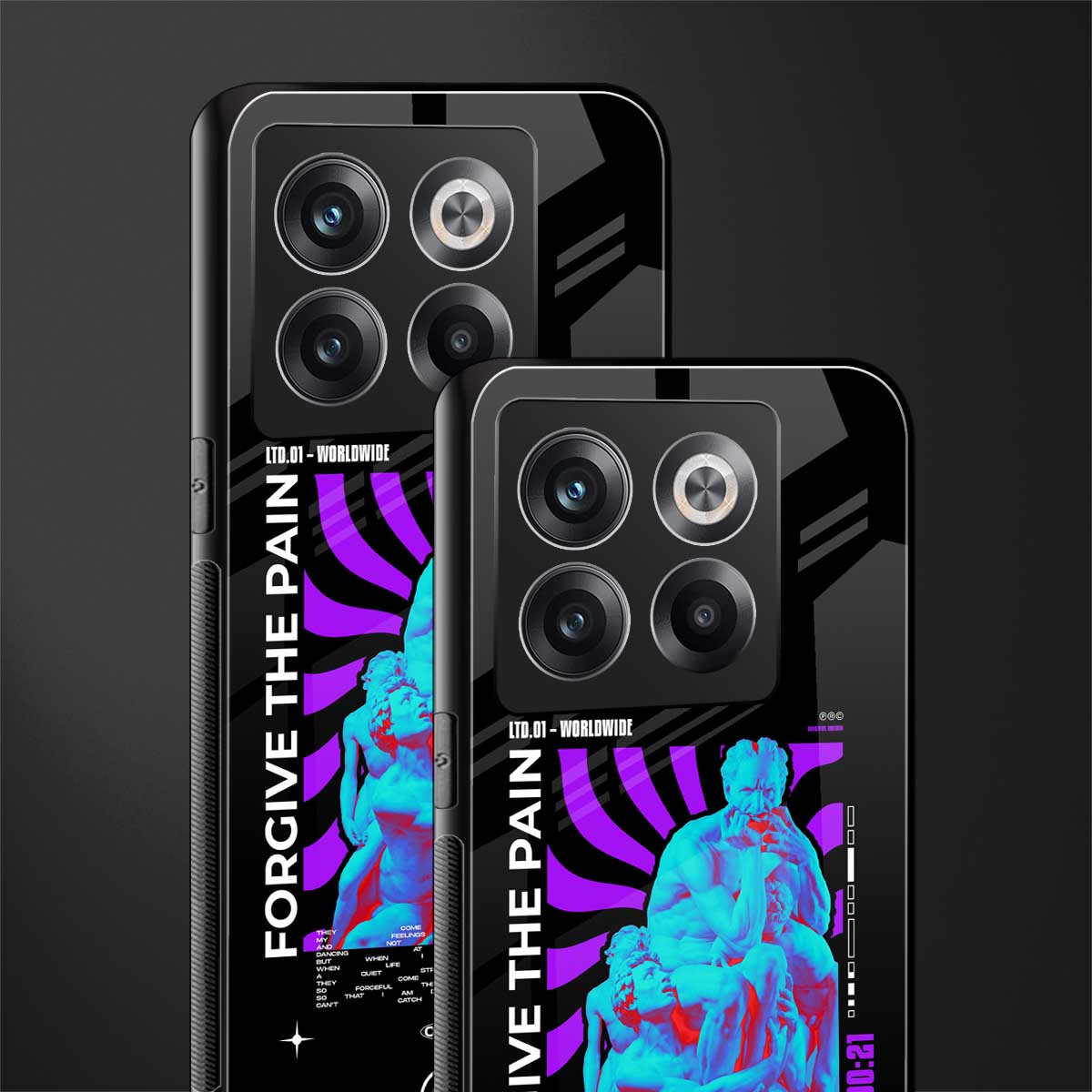 forgive the pain back phone cover | glass case for oneplus 10t