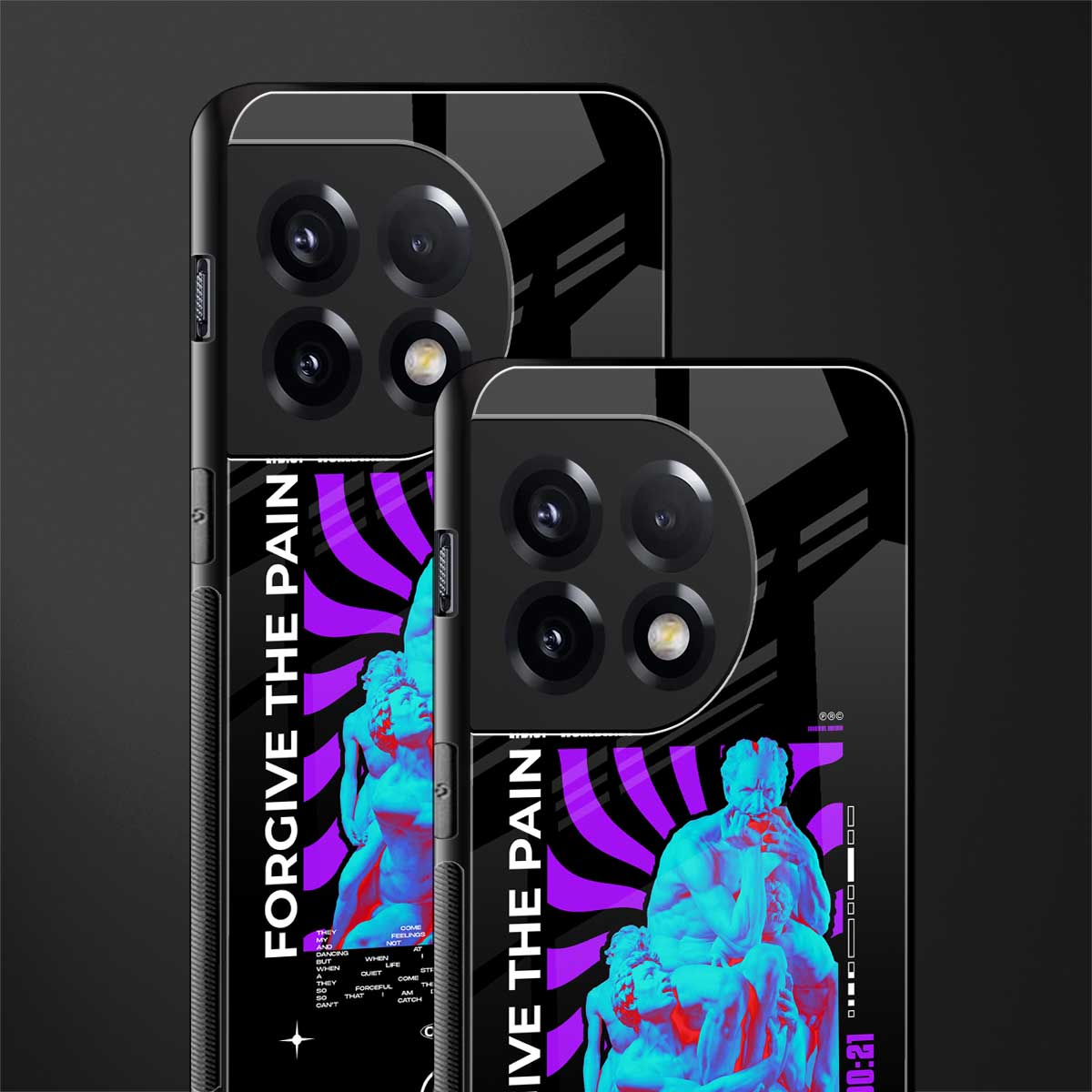 forgive the pain back phone cover | glass case for oneplus 11r