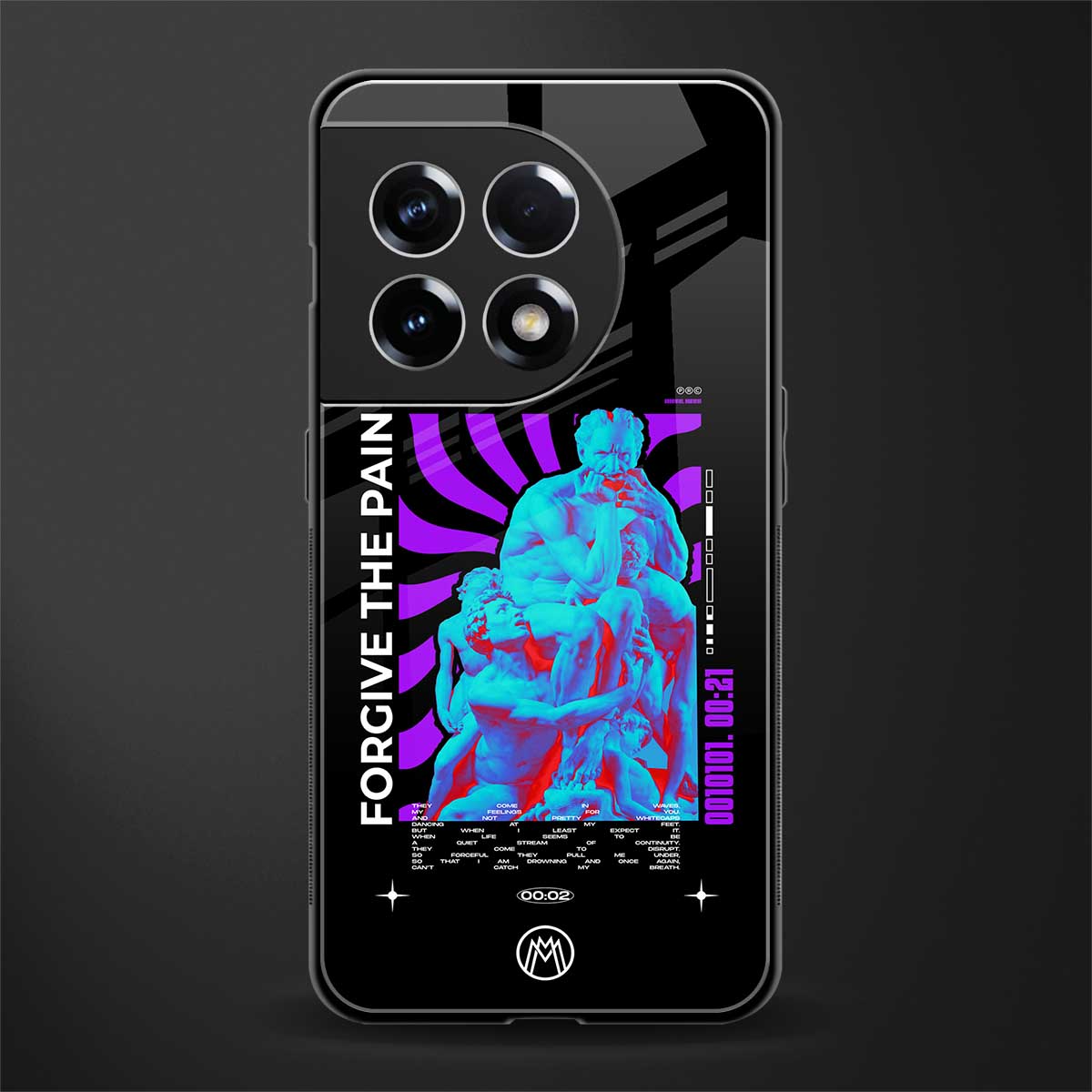 forgive the pain back phone cover | glass case for oneplus 11r