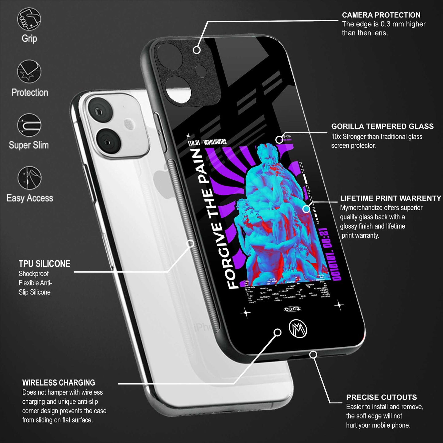 forgive the pain glass case for oppo reno 3 pro image-4