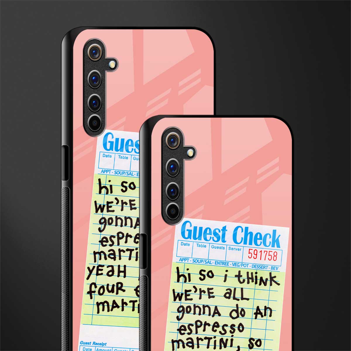 four espresso martinis glass case for realme 6i image-2