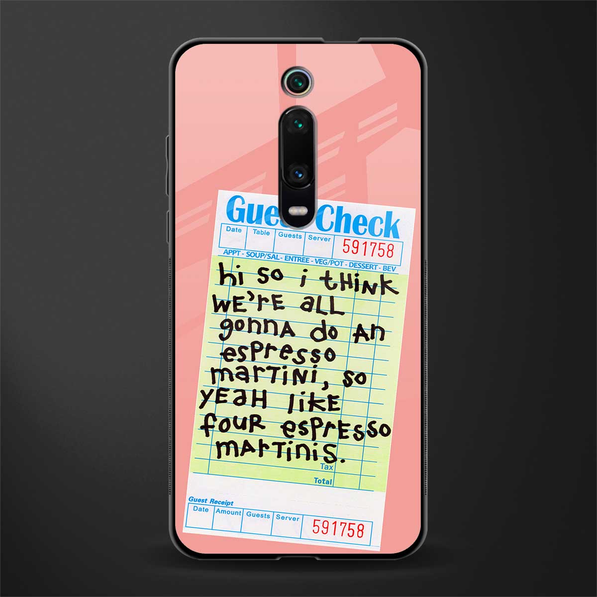 four espresso martinis glass case for redmi k20 image