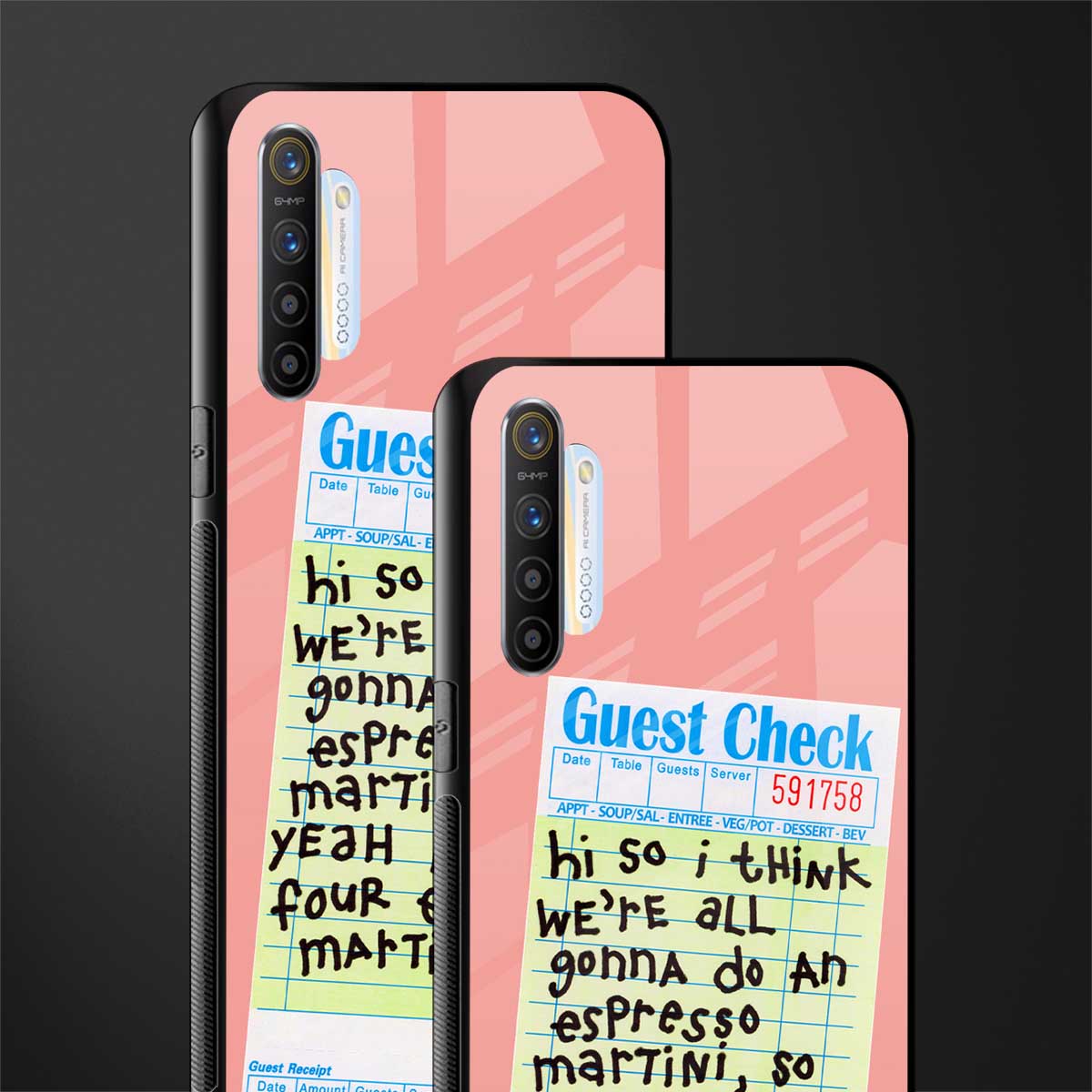 four espresso martinis glass case for realme xt image-2