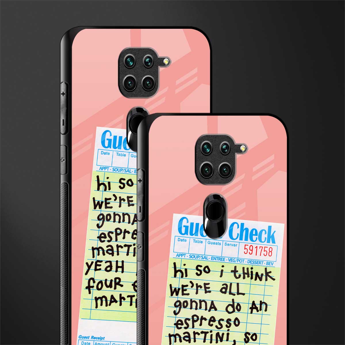 four espresso martinis glass case for redmi note 9 image-2