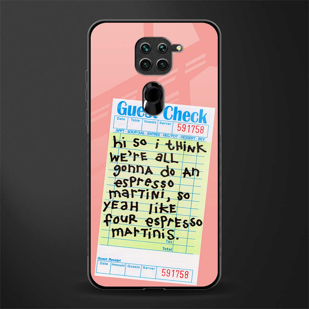 four espresso martinis glass case for redmi note 9 image