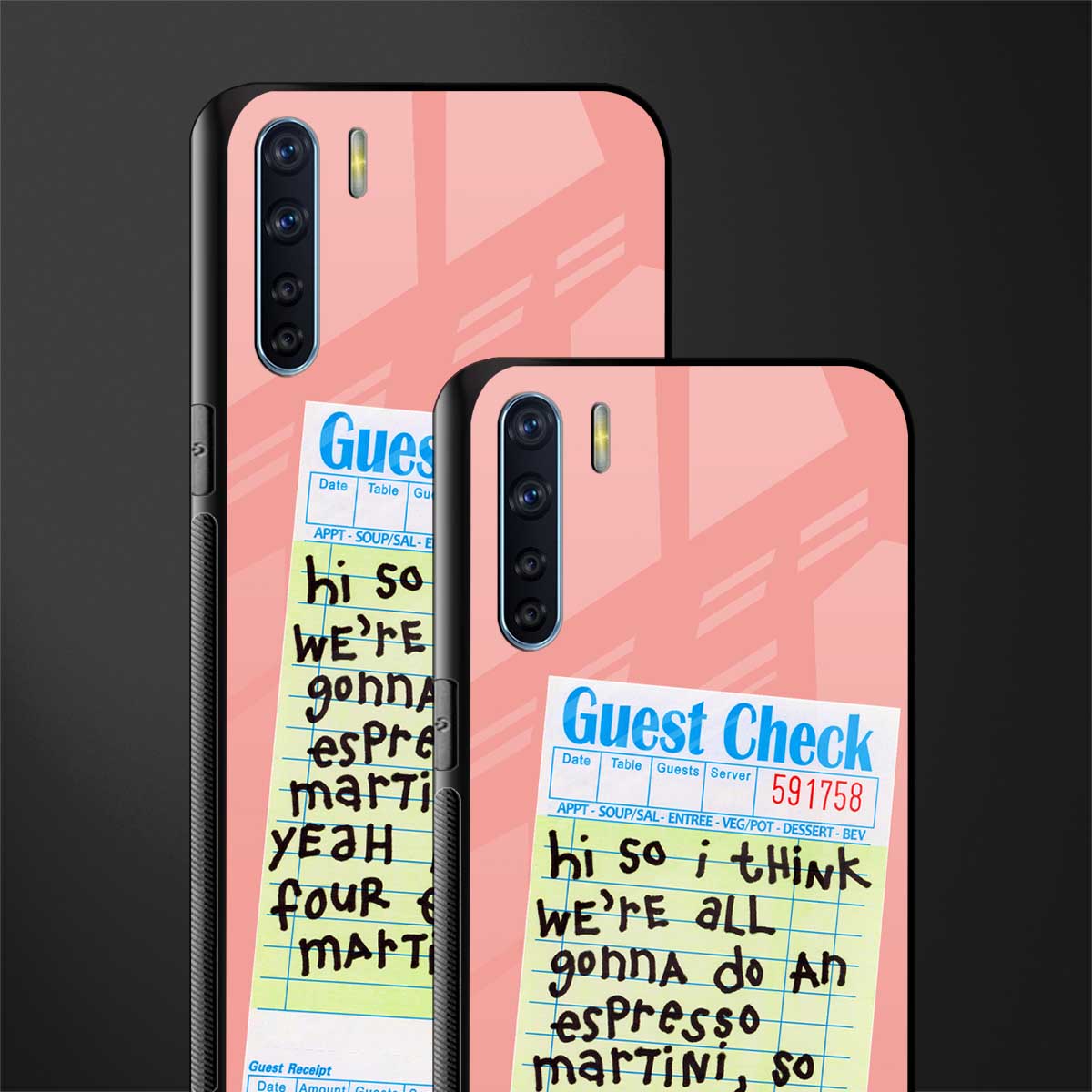 four espresso martinis glass case for oppo f15 image-2