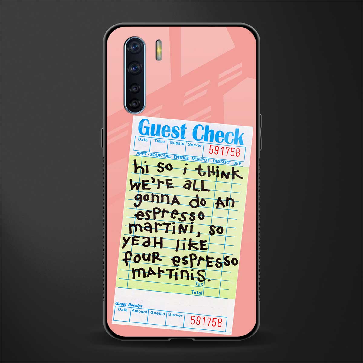 four espresso martinis glass case for oppo f15 image