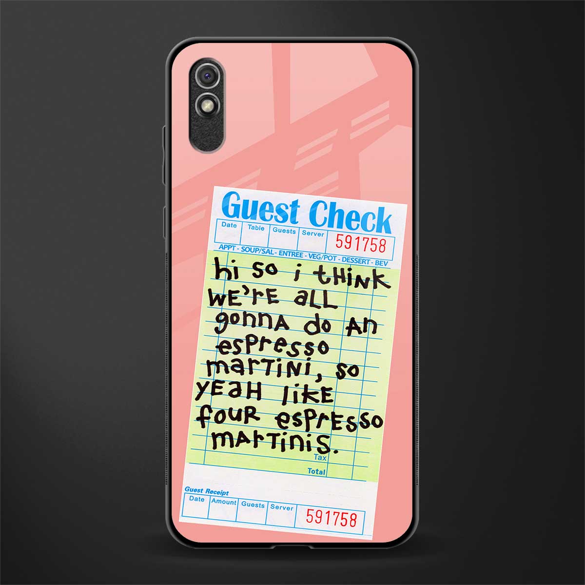 four espresso martinis glass case for redmi 9a image