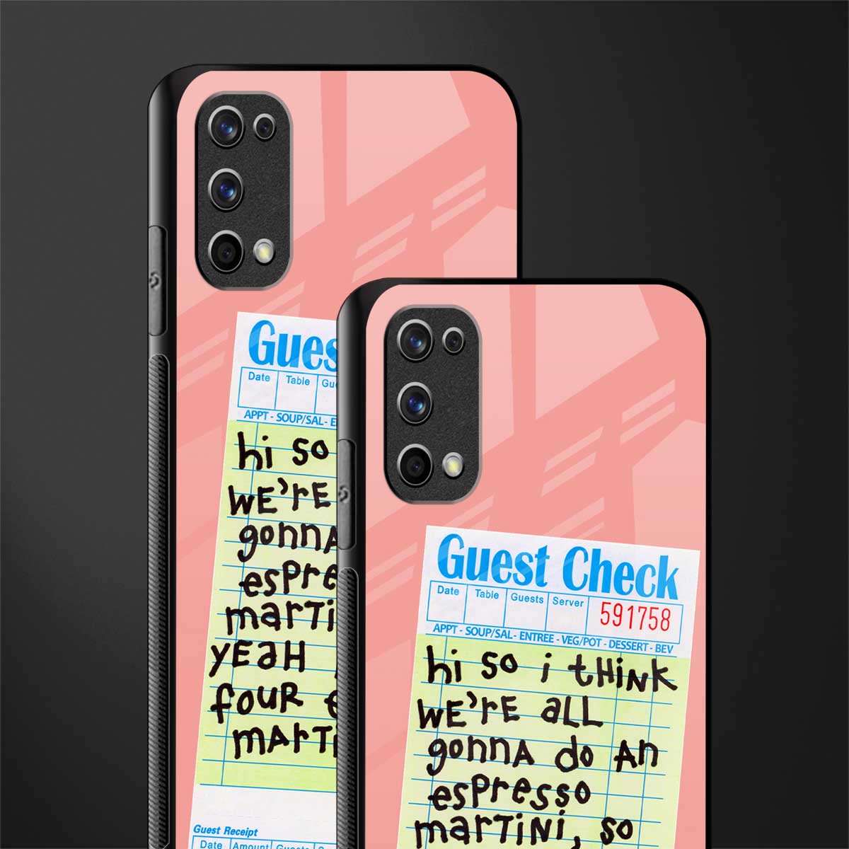 four espresso martinis glass case for realme 7 pro image-2