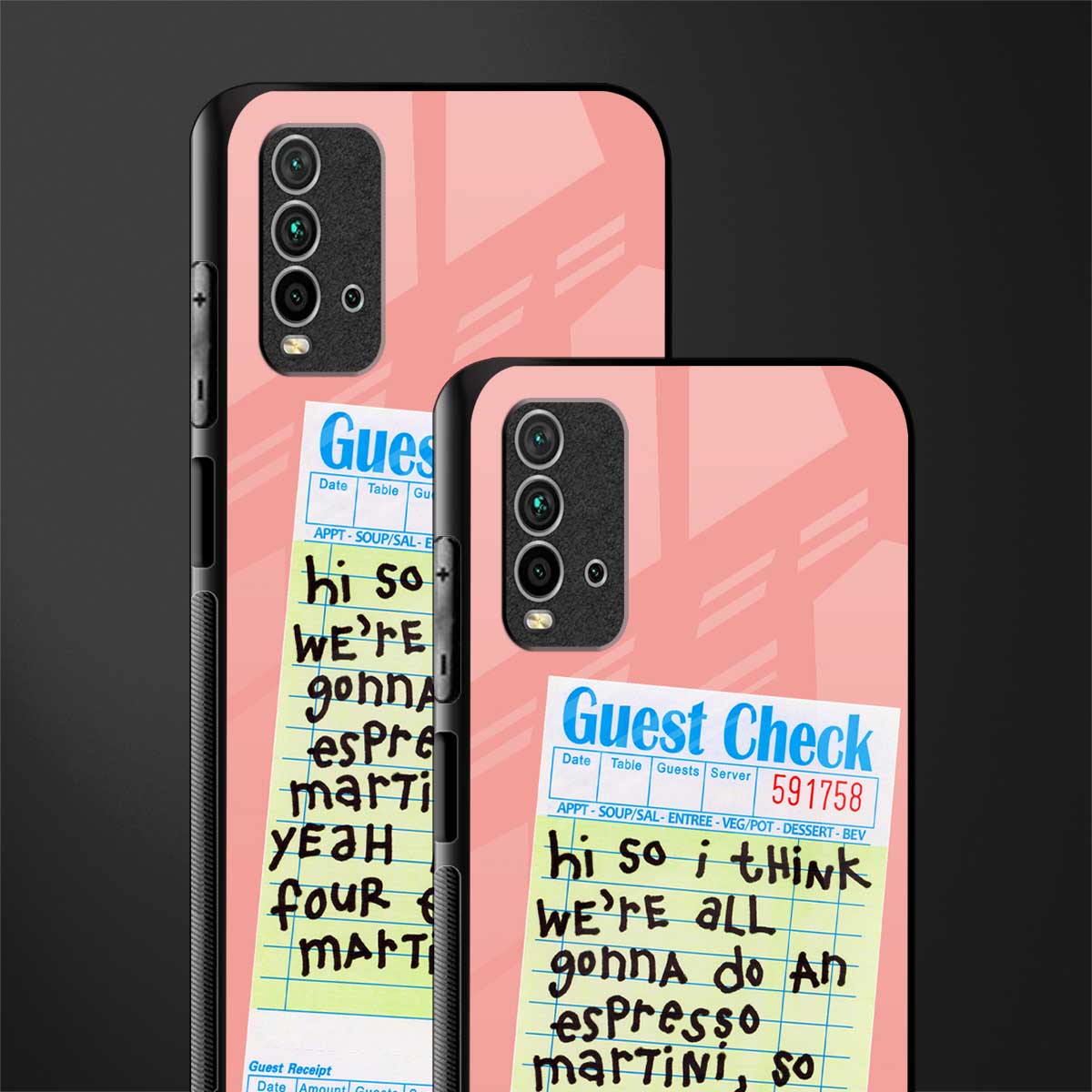 four espresso martinis glass case for redmi 9 power image-2