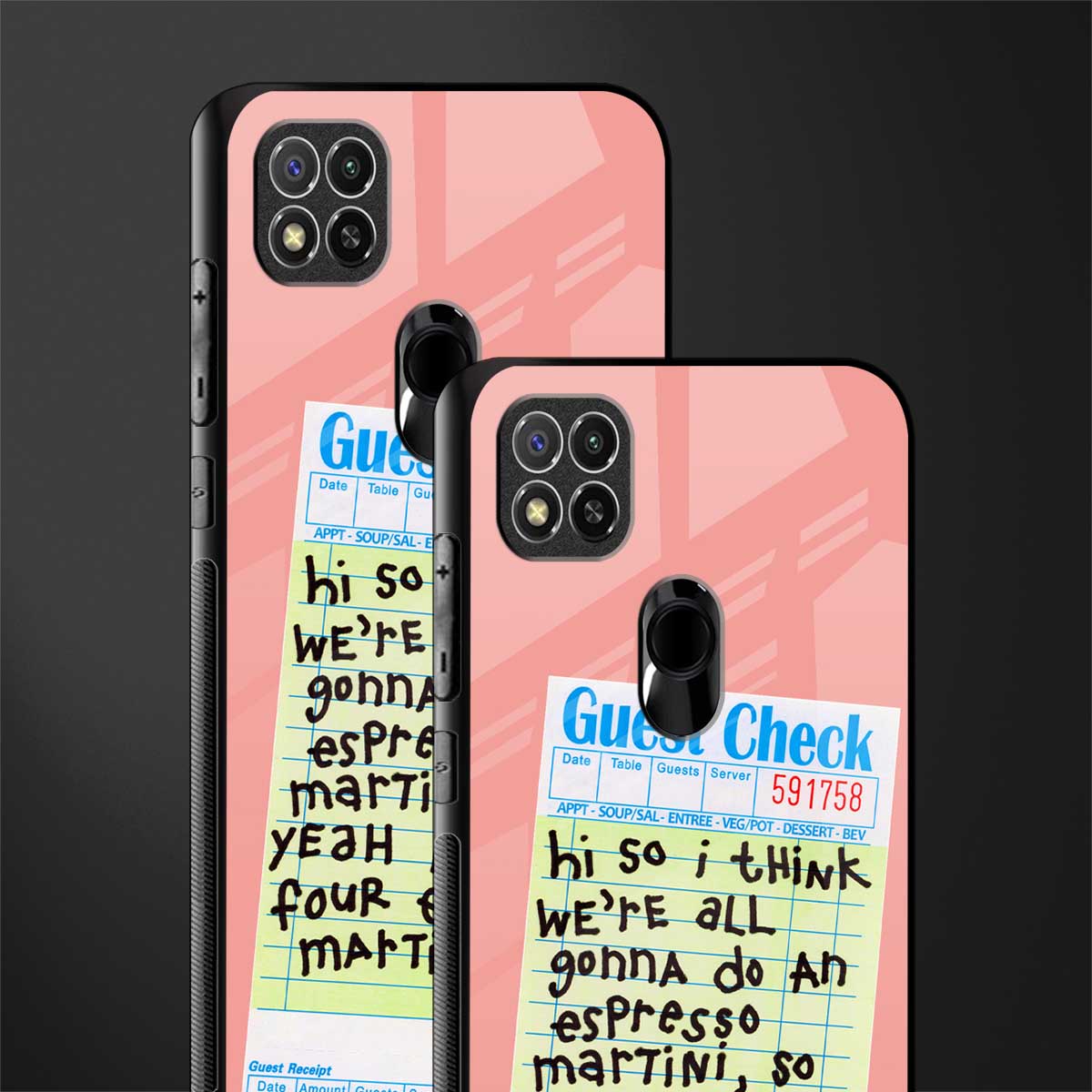 four espresso martinis glass case for redmi 9 image-2