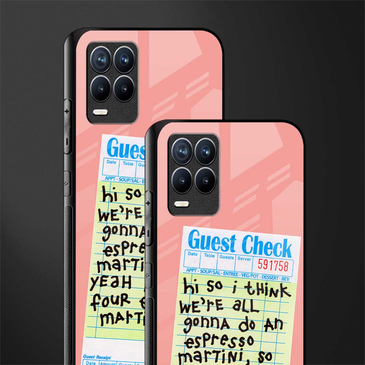 four espresso martinis glass case for realme 8 4g image-2