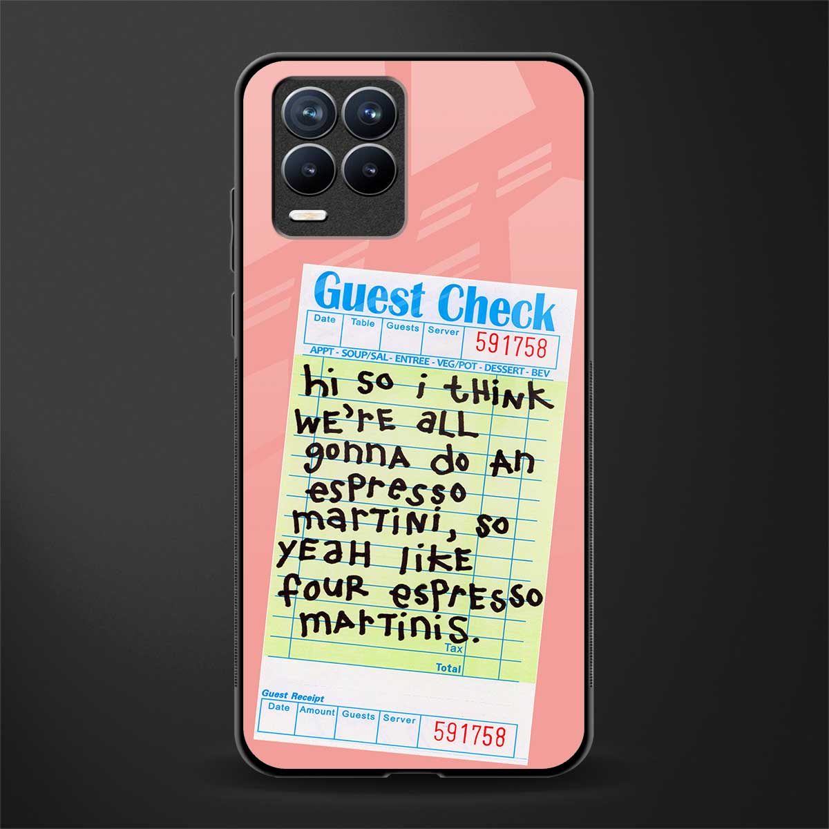 four espresso martinis glass case for realme 8 4g image
