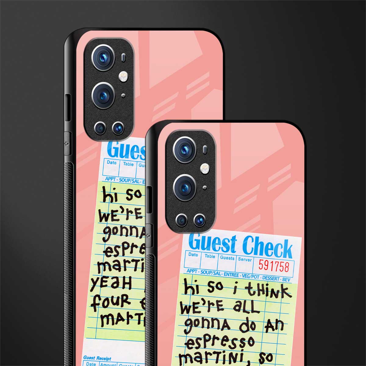 four espresso martinis glass case for oneplus 9 pro image-2