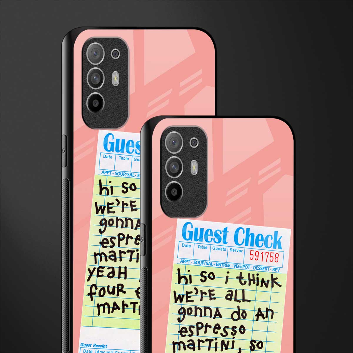four espresso martinis glass case for oppo f19 pro plus image-2