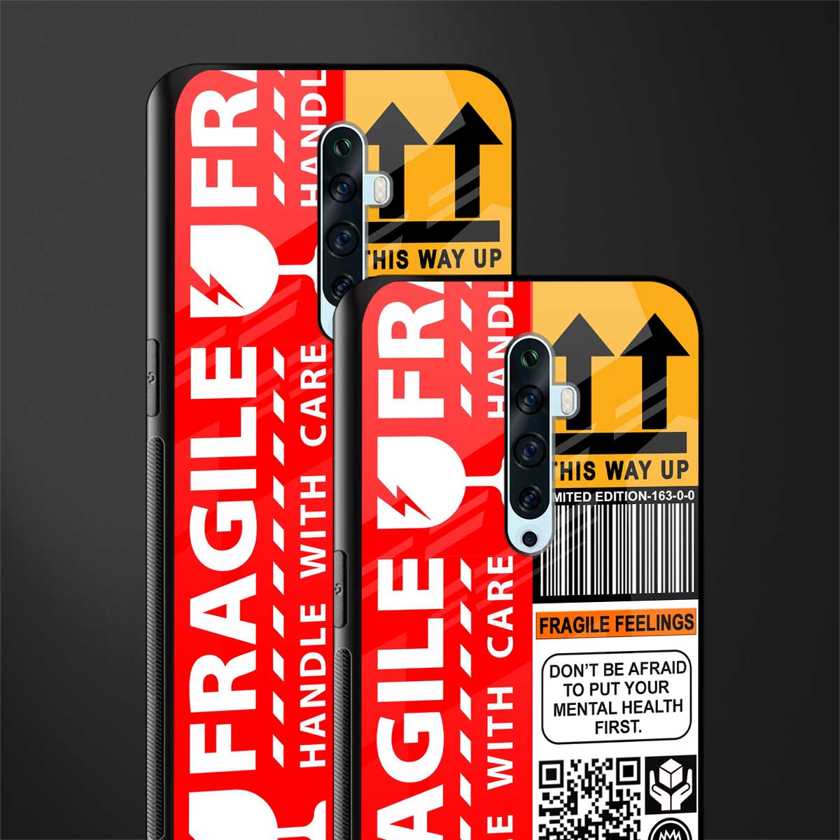 fragile feelings glass case for oppo reno 2f image-2