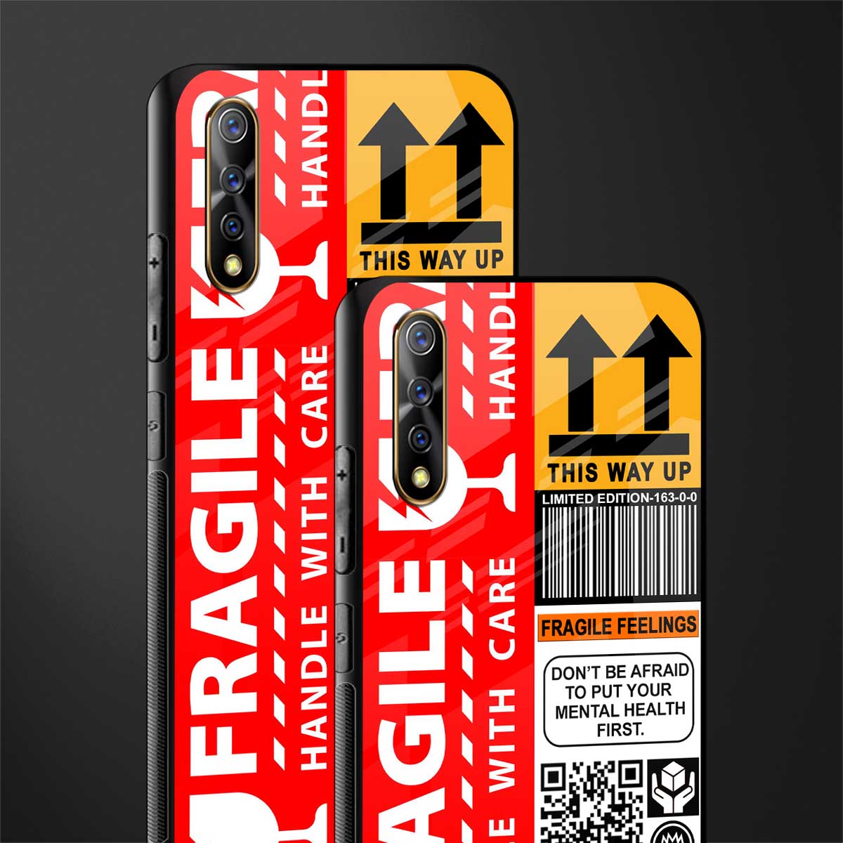fragile feelings glass case for vivo z1x image-2