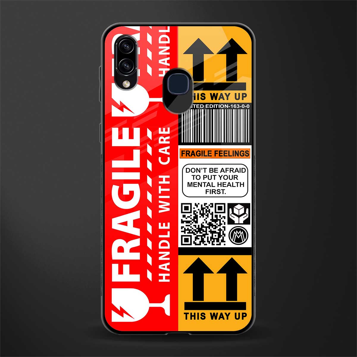 fragile feelings glass case for samsung galaxy a30 image