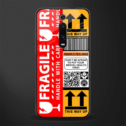fragile feelings glass case for redmi k20 image