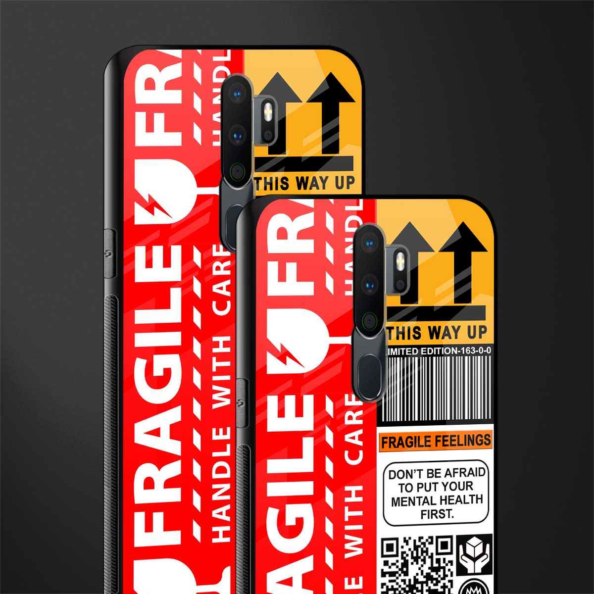 fragile feelings glass case for oppo a9 2020 image-2