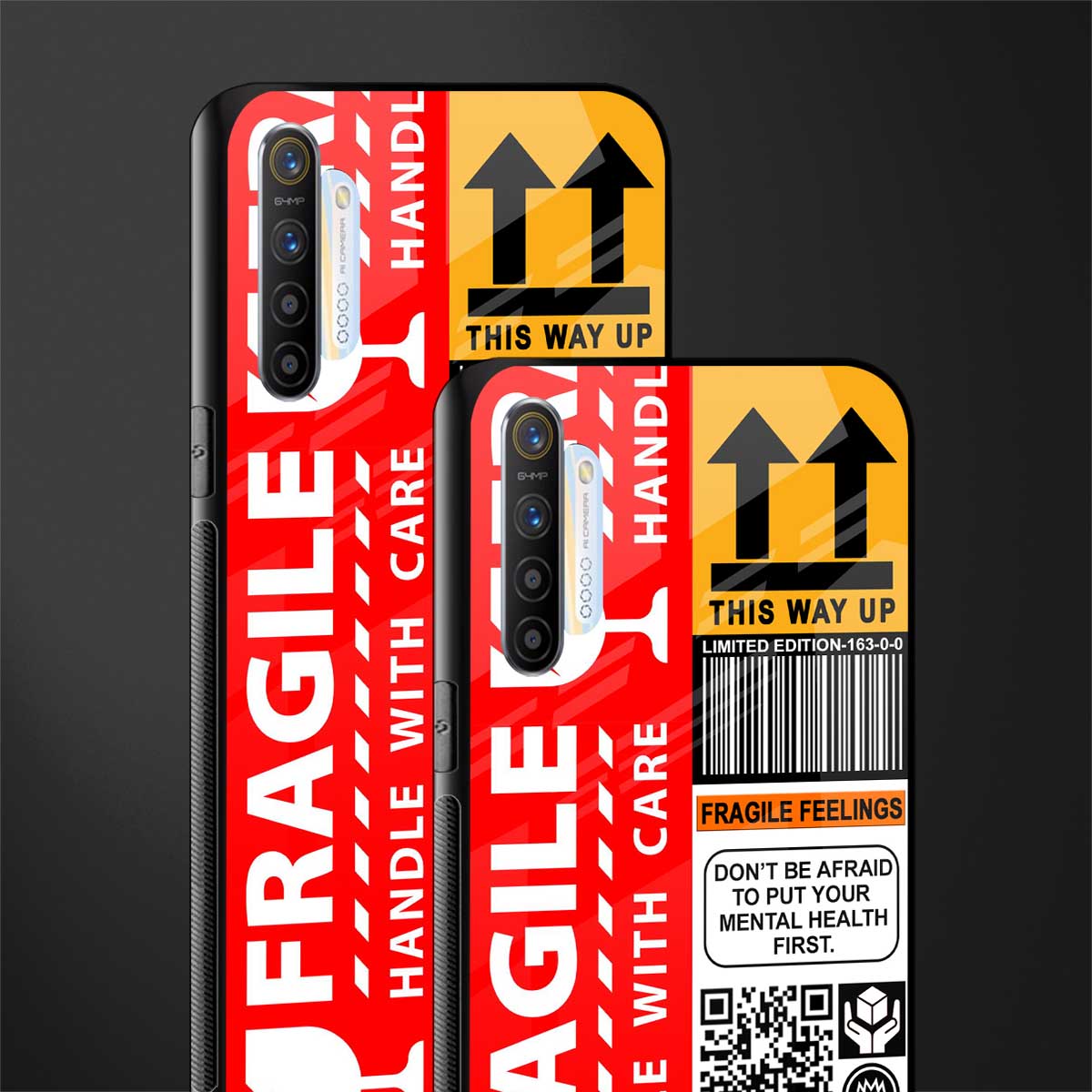 fragile feelings glass case for realme x2 image-2