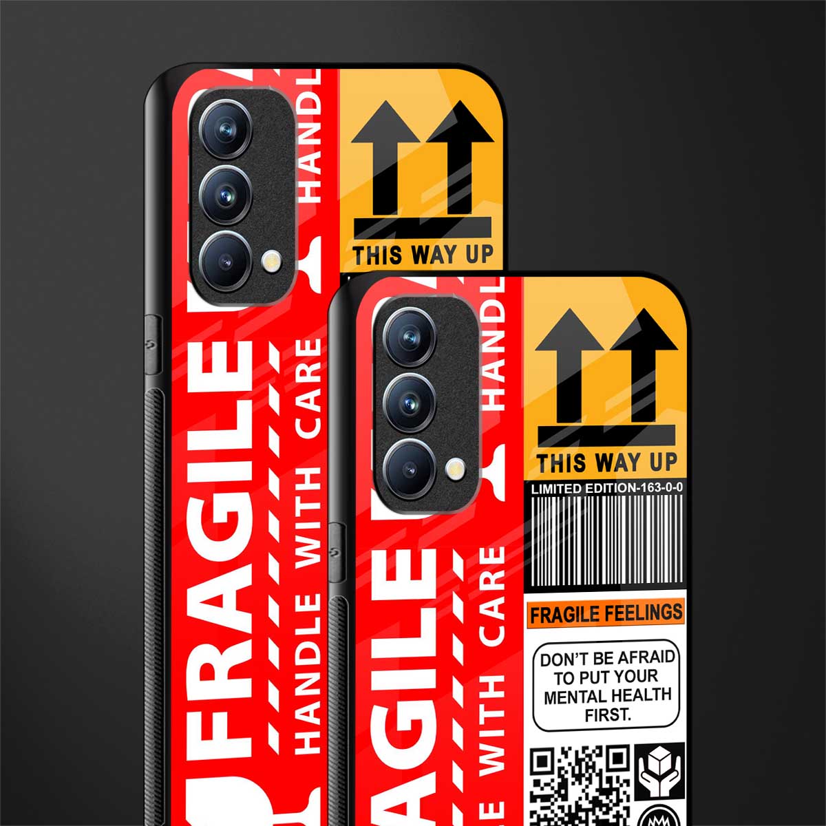fragile feelings glass case for oppo f19s image-2